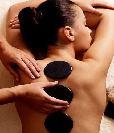 Hot stone massage treatment